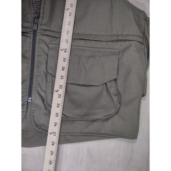 Vtg Columbia Sportswear Fishing Vest Sz Large Green Multi-Pocket Utility Outdoor - Picture 5 of 15